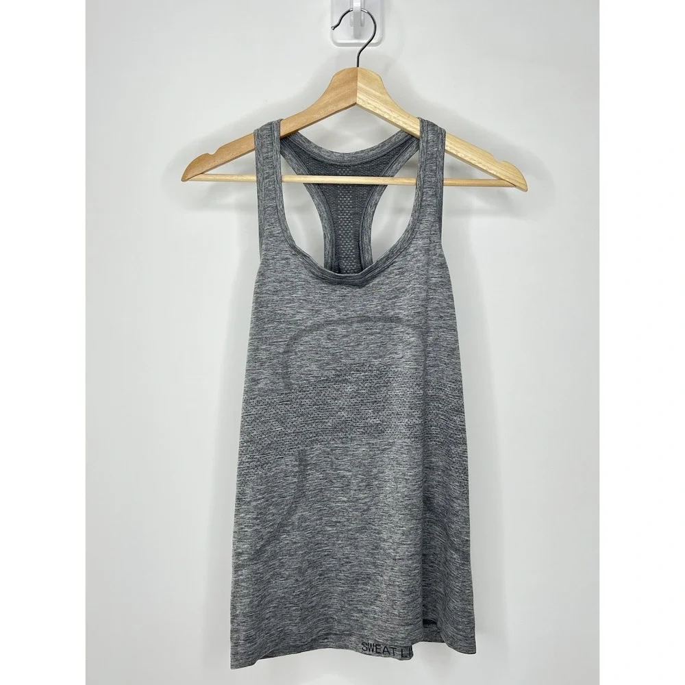 Lululemon Swiftly Tech Tank Top Racerback Womens Size 10 Gray Heather Gym Run‎